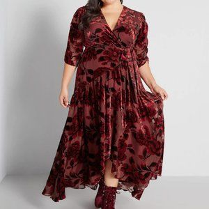 Modcloth x Hutch Tickets for Two Velvet Maxi Dress